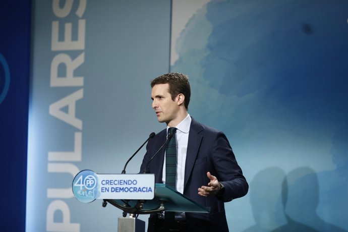 Roda de premsa de Pablo Casado 