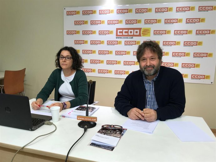 Romina Garcia y Ricard Bellera (CC.OO. De Catalunya)