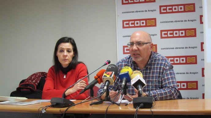 Sonia Bergasa y Juan Carlos Cantín, de CCOO Aragón