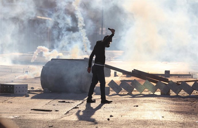 Foto de archivo de una protesta chií en Bahréin