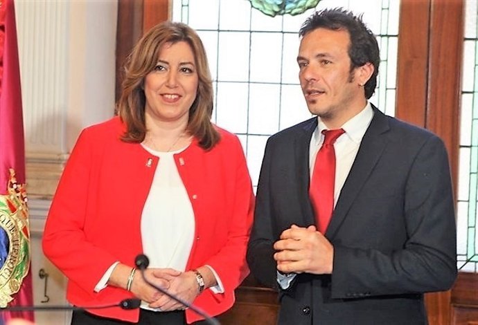 Susana Díaz con el alcalde de Cádiz