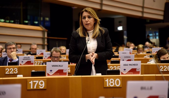 La presidenta de la Junta de Andalucía, Susana Díaz, en Bruselas