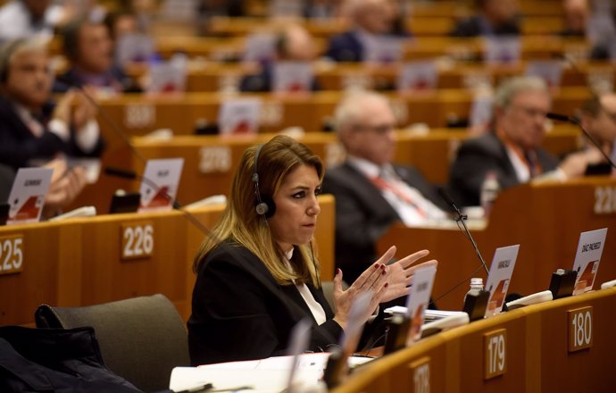Susana Díaz, en el comité de las regiones de la UE, en Bruselas