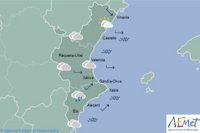 Lluvias y temperaturas a la baja este jueves en la Comunitat