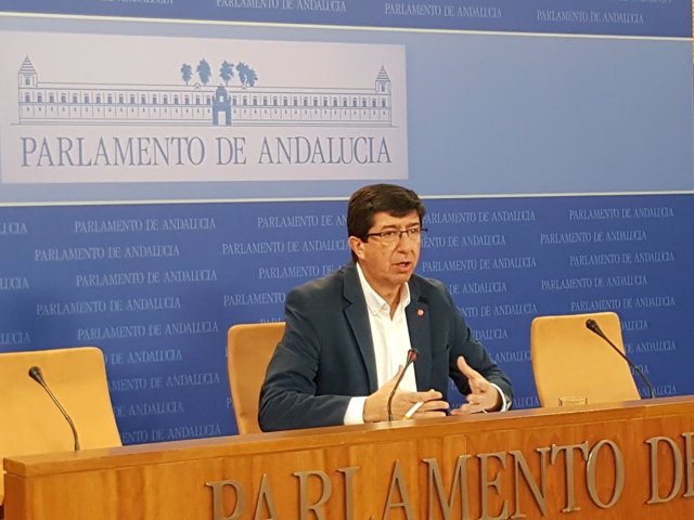 El presidente y portavoz de Cs Andalucía, Juan Marín