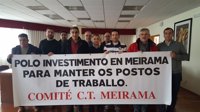 Encierro del comité de Meirama para exigir a Gas Natural que garantice la central