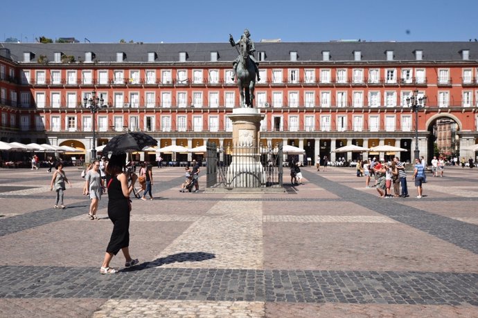 Turismo, turista, turistas, Plaza Mayor de Madrid