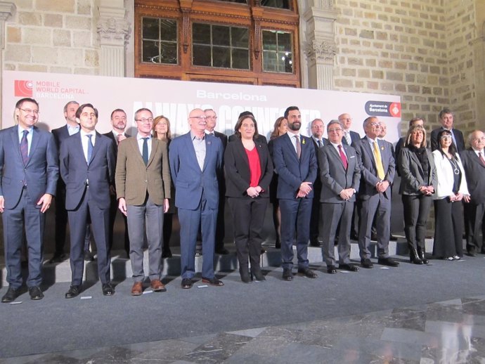 Presentación del MWC 2018 en el Ayuntamiento de Barcelona