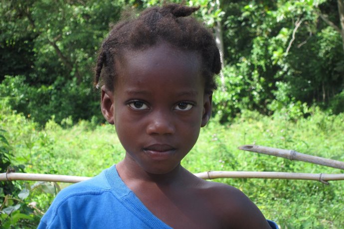 Niña Haitiana En Zona Rural De Gressier (Haití)