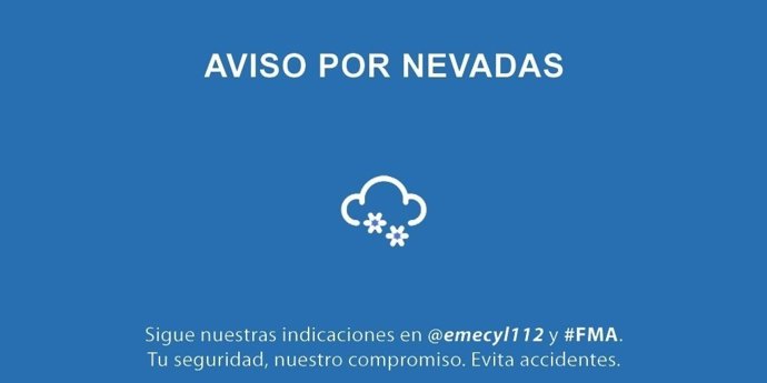 Aviso por nevadas en el norte de Castilla y León