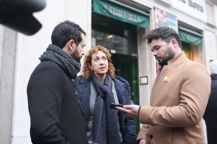 Ester Capella i  Gabriel Rufián al Suprem per la compareixença de Junqueras