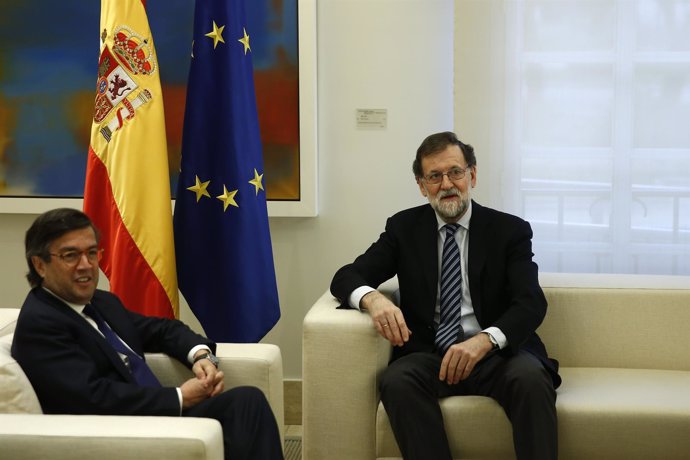 Rajoy y el presidente del Banco Interamericano de Desarrollo, Luis Alberto Moren