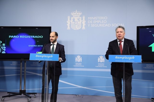 Juan Pablo Riesgo y Tomás Burgos presentan los datos de paro de enero