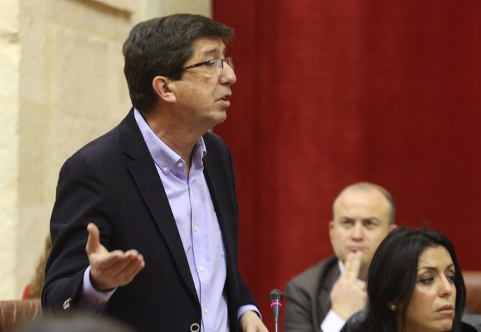 Juan Marín, hoy en el Pleno del Parlamento