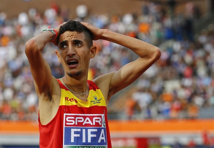 El campeón español de atletismo Ilias Fifa