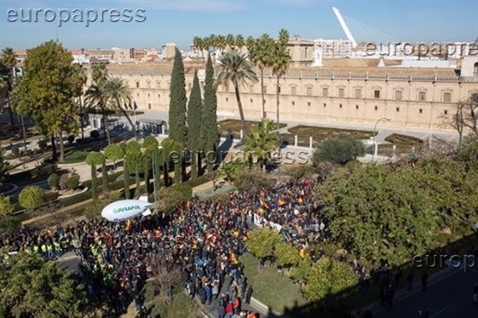 Manifestación de Jusapol en Sevilla.