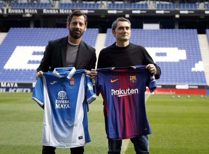 Quique Sánchez Flores Ernesto Valverde Espanyol Barcelona