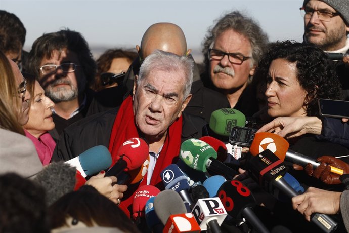 Ernest Maragall y Marta Rovira en el acto de campaña de ERC