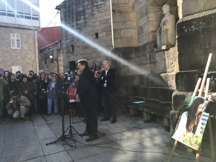 Juan Carlos Quer en l'acte d'homenatge a la seva filla Diana