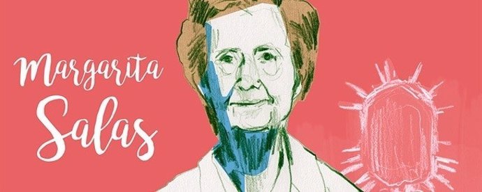 Ilustración de Margarita Salas, por la ilustradora Beatriz Arribas