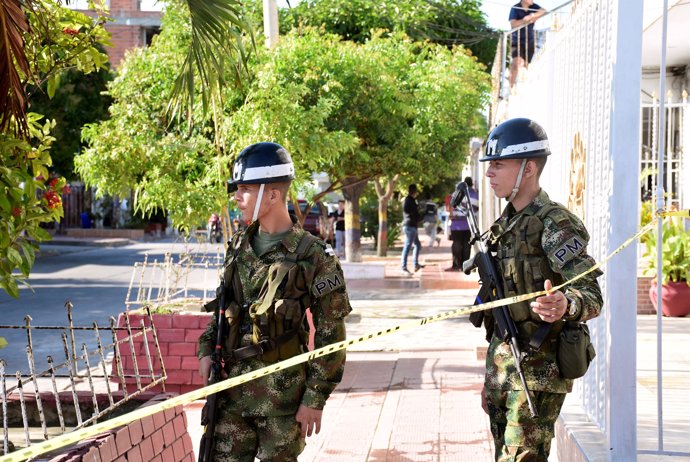 Policías en Barranquilla
