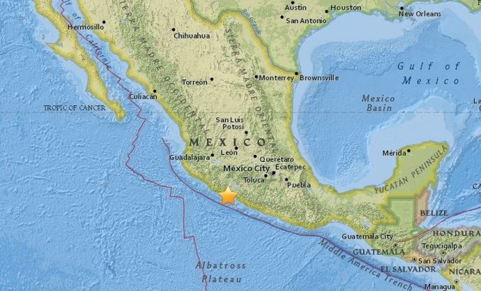 Terremoto en el sureste de México