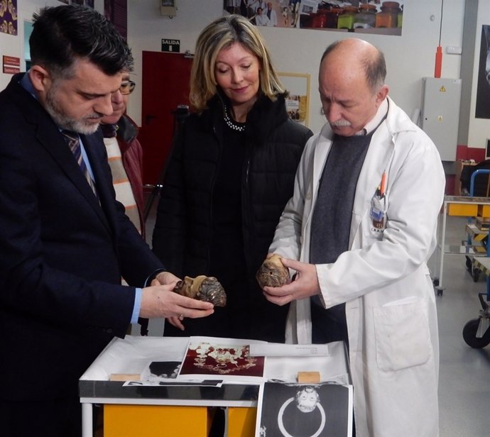 Foto/ Visita Al Centro De Restauración Donde Se Han Depo Sitado Los Restos De La