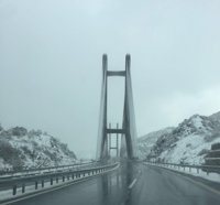 La nieve obliga a cerrar la Autopista del Huerna (AP-66) que une Asturias con la Meseta