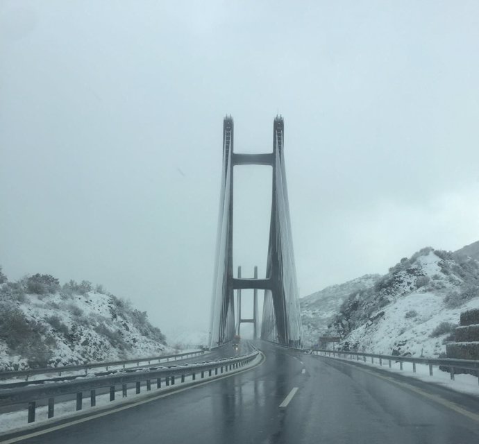 Autopista del Huerna, nieve, temporal, invierno