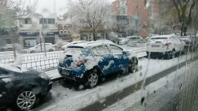 Nieva en Madrid