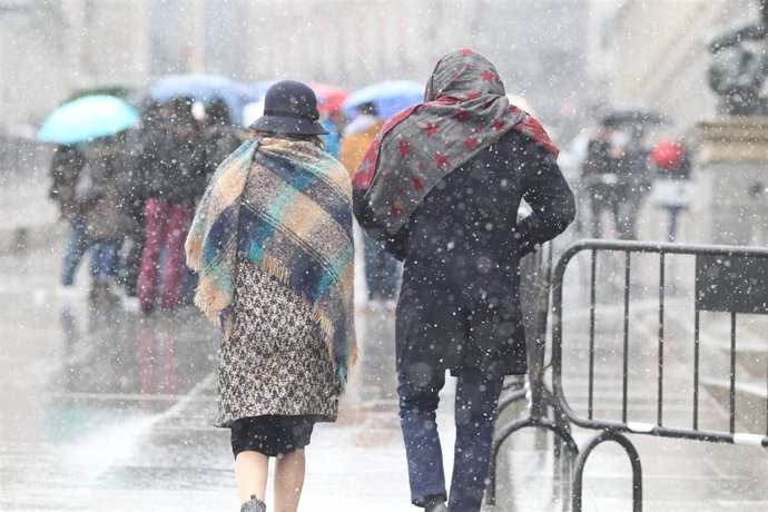 Nieve, nieva en Madrid