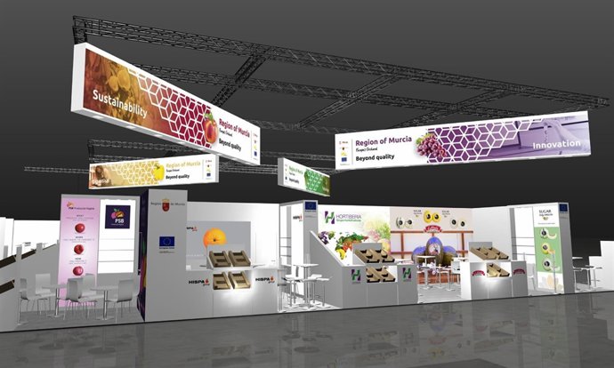 Imagen de lo quer será el stand de Murcia en la feria Fruit Logistica 2018