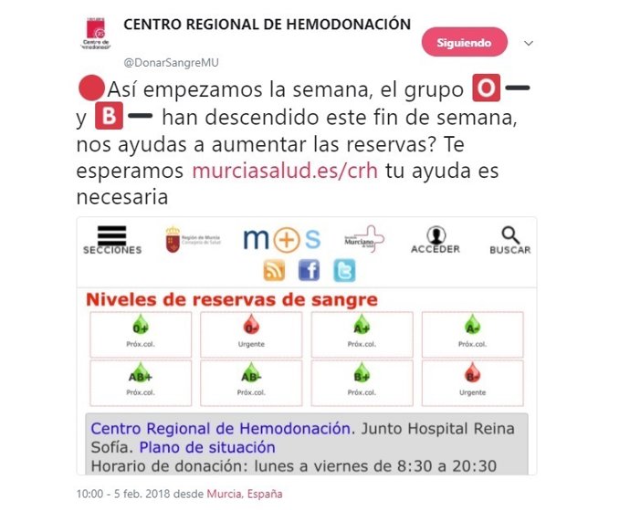 Imagen del mensaje del Twitter