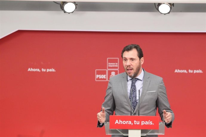 Rueda de prensa de Óscar Puente tras la Permanente del PSOE
