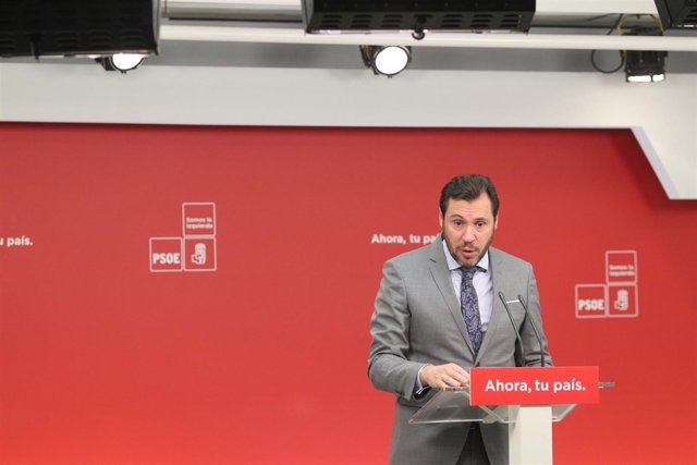 Rueda de prensa de Óscar Puente tras la Permanente del PSOE