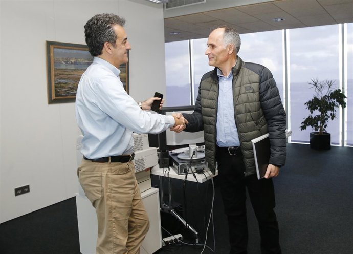 Martín recibe al alcalde de Soba 