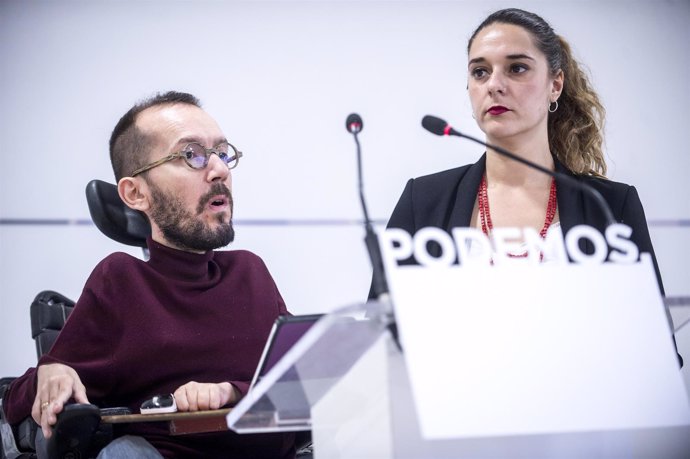 Pablo Echenique y Noelia Vera, coportavoces de la Ejecutiva de Podemos