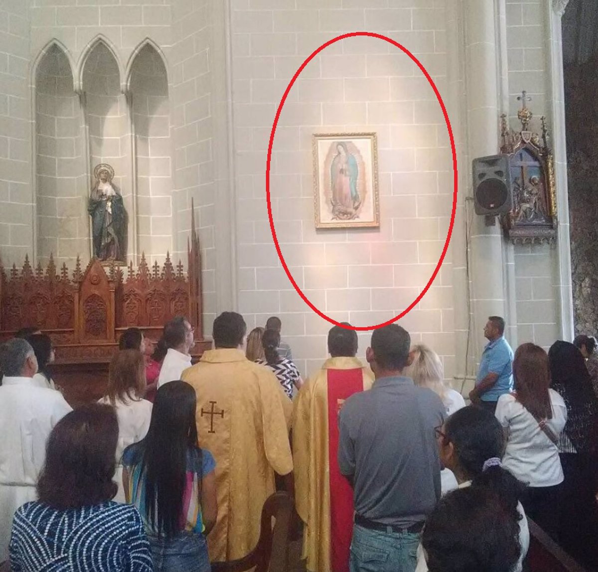 'Aparece' la virgen de Guadalupe en una iglesia de Venezuela y la