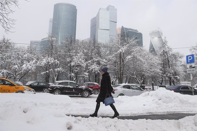 La "nevada del siglo" en Moscú