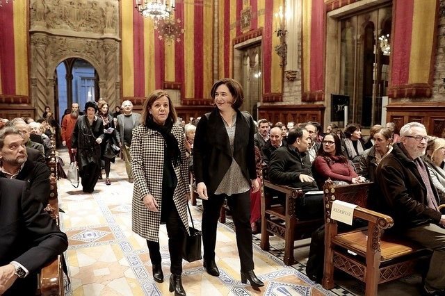 Ada Colau en el acto de inauguración del Any Panikkar