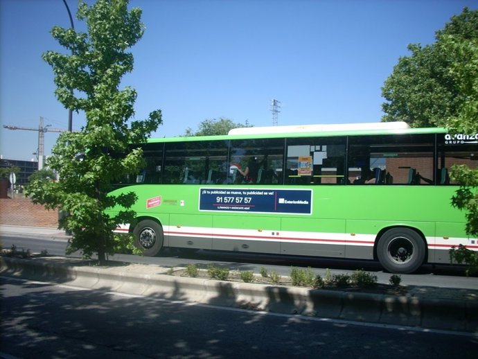 Autobús interurbano en la Comunidad de Madrid