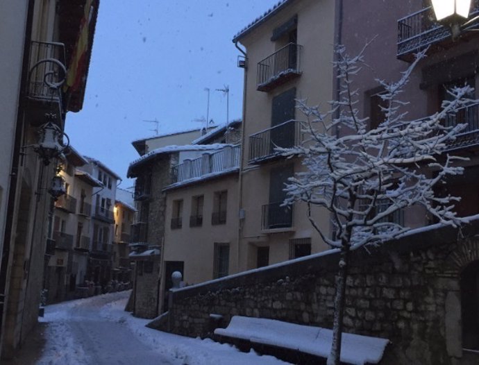 Nieve caída en Morella 