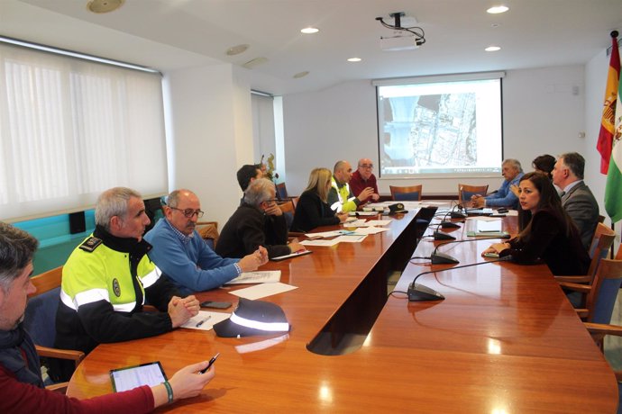 Reunión de coordinación de las obras del puente del Odiel.