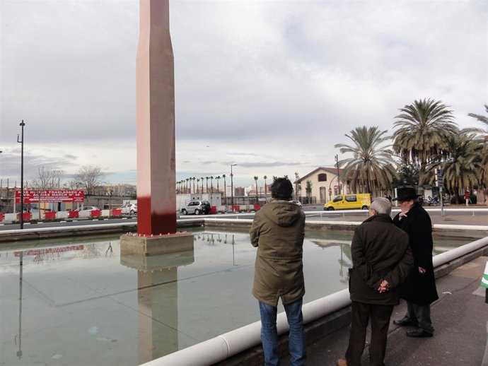   Comienzan Los Trabajos Para Restaurar La Fuente De La Pantera Rosa