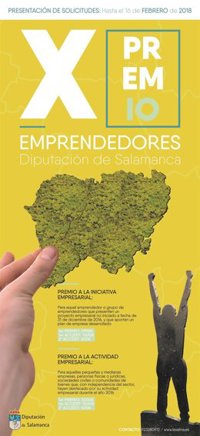 El 16 de febrero finaliza el plazo para participar en el X Premio Emprendedores Diputación de Salamanca