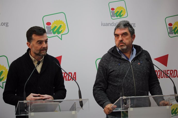 El líder andaluz de IU, Antonio Maíllo, en rueda de prensa