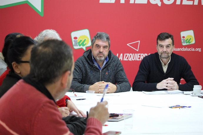 Los líderes andaluces de IU y CGT reunidos este martes
