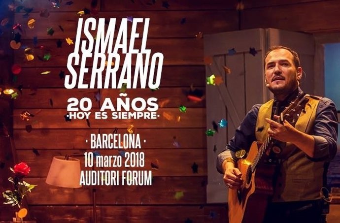 Cartell promocional del concert d'Ismael Serrano a Barcelona
