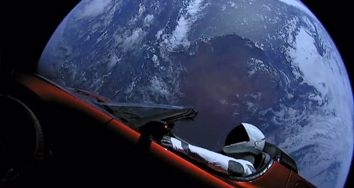 Starman a bordo del Tesla
