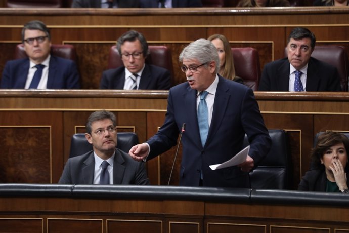 Alfonso Dastis en la sesión de control al Gobierno en el Congreso